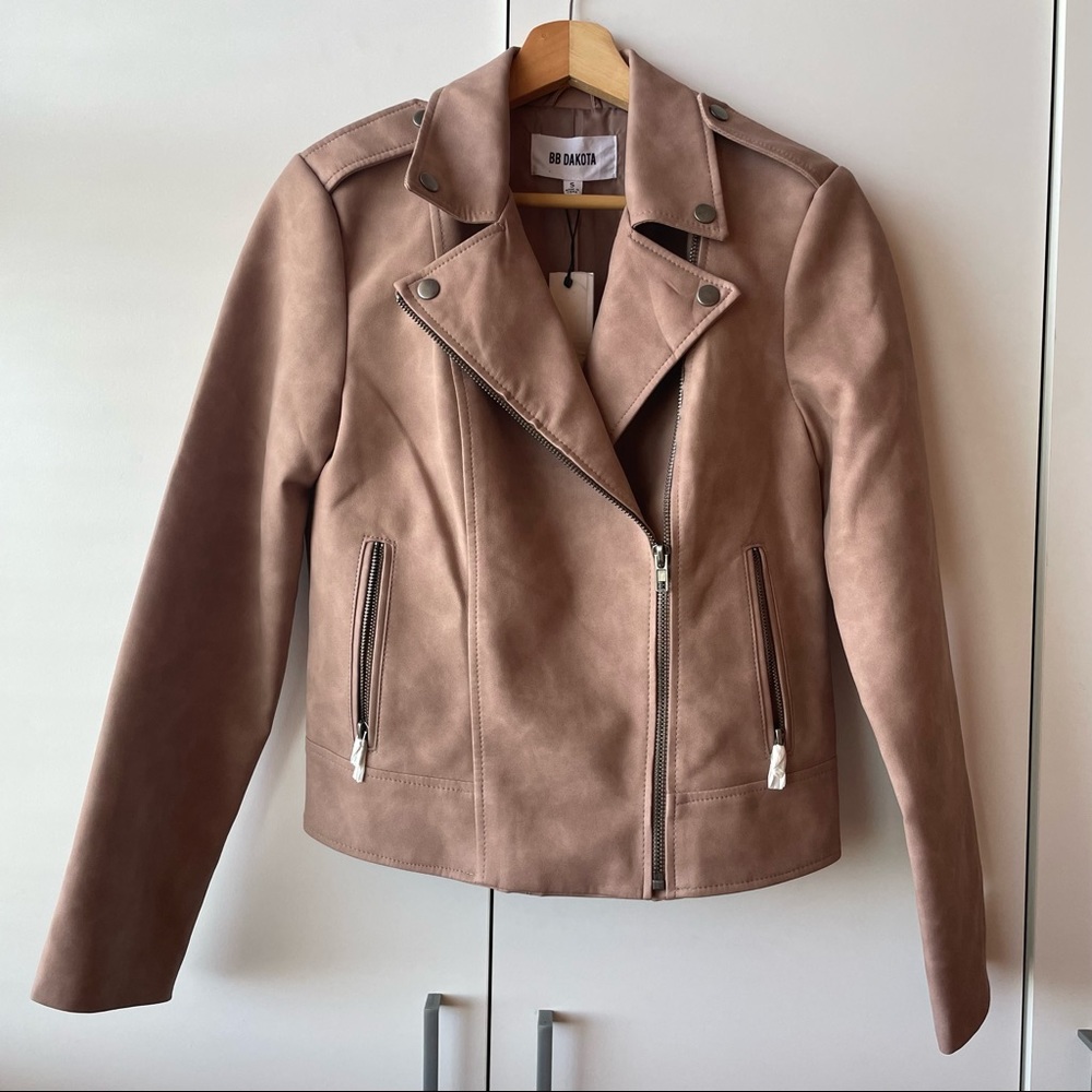 BB Dakota Faux Suede Moto Jacket